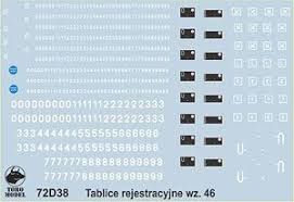 Polskie tablice rejestracyjne, skróty i wyszukiwarka numerów w polsce. Tablice Rejestracyjne Wz 46 I Oznaczenia Pojazdow Wojska Polskiego Decal Hobbysearch Military Model Store