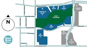 map of parking near the at t stadium in arlington texas 1