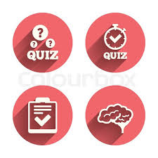 Used for the like, share, comment, and reaction icons. Quiz Icons Human Brain Think Stock Vector Colourbox