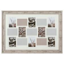 Rustic wood collage picture frame with clips and metal detail. Maison Antique Collage Frame