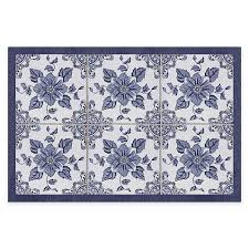 Bed and bath beyond is one of the widely renowned and most acclaimed american chains of domestic merchandise. Florart Delft Floral Kitchen Mat In Blue Bed Bath Beyond In 2021 Floral Tiles Plastic Flooring Plastic Floor Mat