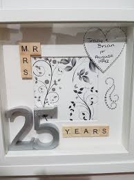 Silver Wedding Anniversary Box Frame 25 Wedding Anniversary Gifts Anniversary Frame Silver Wedding Anniversary