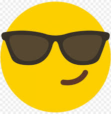 Bright, cool, face, smiling face with sunglasses, sun, sunglasses. Smiley Face Emoji Emoticon Symbol Vinyl Cell Phone Sunglass Emoji Png Image With Transparent Background Toppng