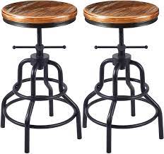 This backless counter stool reinvents the familiar lines of classic italian design with comfort and value in mind. Buy Vintage Industrial Bar Stool Rustic Swivel Bar Stool Round Wood Metal Stool Kitchen Counter Height Adjustable Pipe Stool Cast Steel Stool 20 27 Inch Set Of 2 Online In Indonesia B07mz1v71f