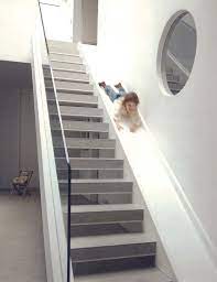 Staircase Slide Combo Built By The Coolest Parents Ever Staircase Slide House Stairs Stairs Design