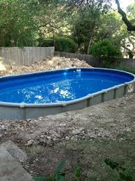 Pool Now Full Ready For Landscaping Above Ground Pool Landscaping Swimming Pool Repair Pool