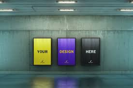 Poster Urban Subway Lightbox Mock Ups