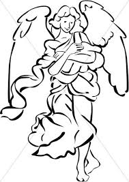 Clipart Birth Of Jesus Story With Pictures Nativity Angel In Black And White Nativity Clipart Nativity Clip Art