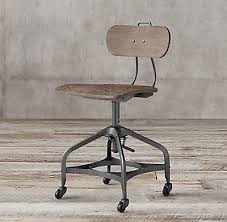 Rh S Toledo Desk Chair Our Perfect Reproduction Of The Classic Vintage Inspired Draftsman S Chair Pairs Cool Desk Chairs Leather Chaise Lounge Chair Desk Chair