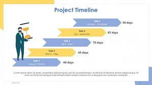 A vertical template of a timeline works well to show the history of an era, country or project. Project Timeline Free Powerpoint Template
