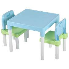 We have different styles, including options that you can use both indoors and out. Buy Yosooo Kids Plastic Table Set Table And 2 Chairs Set Activity Table Chair Set Kids Furniture Set Children S Table And Chair Set Portable Lightweight Activity Learning Table Blue Green Online In Lebanon B07xpbk7pr