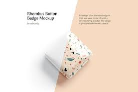 Download Rhombus Button Badge Mockup Design Mockup Free Psd Template Free Mockup Free Psd