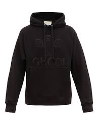 Tennis Logo Embroidered Cotton Hooded Sweatshirt Gucci