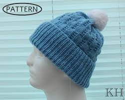 Mens Hat Knitting Pattern Mans Knitted Hat Pattern Ladies Etsy Knit Hat For Men Hat Knitting Patterns Men Mens Hat Knitting Pattern