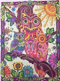 Owls Creative Haven Dover Publishing Prismacolor Markers Colored By Jan Owls Drawing Coloring Books Cat Coloring Book