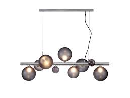 Bar Ceiling Pendant Light Fitting Chrome Smoked Glass Lekki Rocco Lek3250 Pendant Light Fitting Light Fittings Smoked Glass
