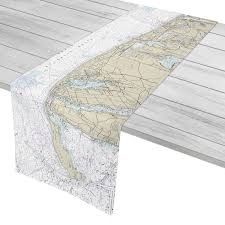 Nj Sandy Hook To Manasquan Nj Nautical Chart Table Runner