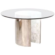 Free shipping cash on delivery best offers. Vintage Stainless Steel And Carrera Marble Dining Table With Glass Top Dining Table Marble Marble Dining Marble Tables Design