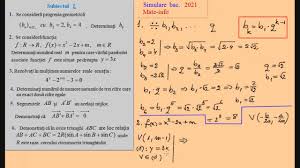 Matematică sau istorie 24 martie 2021 proba la alegere a profilului. Simulare Bacalaureat 2021 Matematica Mate Info Youtube