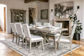 Walden 9 Piece Extension Dining Set Living Spaces Dining Tables Upholstered Dining Side Chair Extension Dining Table