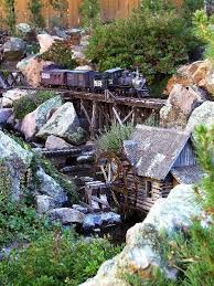 Love The Water Wheel The Rail Structure The Rocks The Landscape Garden Railway Railroad Modeltrains Garden Railway Garden Trains Model Trains