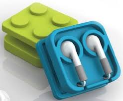 Block Earphone Holder Case Organizer 3d Printing Diy 3d Printed Objects 3d Printing Projects