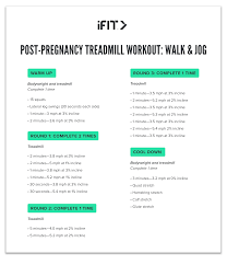 Turn the treadmill off, hold the front handles and push the floor away. Post Pregnancy Treadmill Workout Walk And Jog Ifit Blog