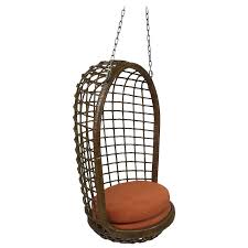 Made of rattan, and on iron legs, its beauty is in its simple form and attention to detail!read more. Mid Century Woven Rattan Hanging Egg Chair For Sale At 1stdibs