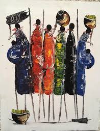 African Handmade Art Painting African Home Decor Painting Women Art Painting Oil Painting Canvas Painting Gift For A Bachelor African Art African Paintings Art Painting