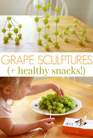 Edible Art Grape Toothpick Sculptures Are Healthy And Fun Healthy Snacks For Kids Kids Meals Edible Art