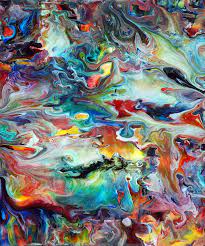 Abstract Fluid Paintings By Mark Chadwick Art Techniques Art Painting Simple Acrylic Paintings
