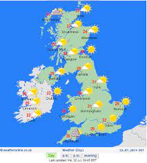 Printable weather flashcards that are easy to recognize for young learners. Uk Weather Forecast Three Day Heatwave To Start The Week With Temperatures Soaring Over 30c Manchester Evening News