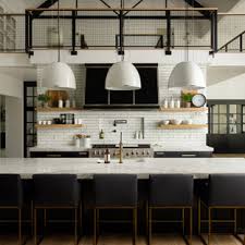 farmhouse vaulted ceiling kitchen