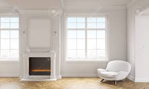 5 out of 5 stars. Front View Of Classic Living Room Interior With Wooden Floor White Armchair Windows With City View And A Blank Picture Frame Above Fireplace Mock Up 3d Rendering Stock Photo Picture And Royalty