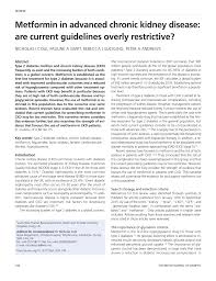 Pdf Metformin In Advanced Chronic Kidney Disease Are Current Guidelines Overly Restrictive
