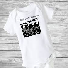 Check spelling or type a new query. Movie Theme Baby Clapperboard Newborn Birth Announcement Endlessly Trendy Boutique