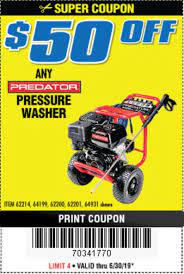 I haven't taken it out of the box, but i wanted to get a surface cleaner attachment for it. Harbor Freight Tools Coupon Database Free Coupons 25 Percent Off Coupons Toolbox Coupons Any Predator Pressure Washer