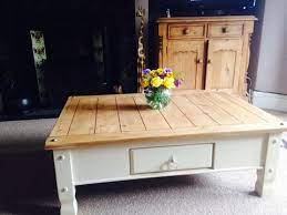 Sometimes you might want to recline the feet on there, sometimes it furnish as a coloring station, also different conditions it more than enough as a work area. Large Mexican Pine Coffee Table Painted Underneath And Distressed Painted Coffee Tables Pine Coffee Table Coffee Table