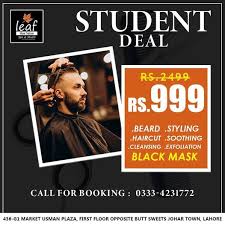 Thus, stylish haircut trends and ideas will help to choose your style and always stay in trend. Leaf Hair Salon Spa Student Deal Deal Off Saleboard