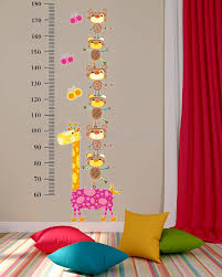 Lovely Giraffe Growth Chart Wall Sticker For Kids Room