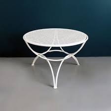Not only are coffee tables one of the biggest focal points of any room, but they're a highly functional piece of furniture that should be chosen wisely. Mid Century Italian White Metal Outdoor Table With Perforated Round Top 1950s For Sale At Pamono
