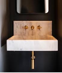 Light Veined White Marble Sink With
