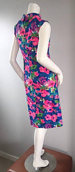 Mid length dresses are feminine, elegant and understated. Chic Vintage 1960s Floral Watercolor Print A Line 60s Colorful Dress For Sale At 1stdibs