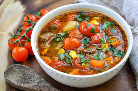 Vegetable beef soup is really a meal in one, but having a simple side or toppings is a great option. Instant Pot Vegetable Beef Soup Hearty Healthy