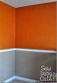Putting Up A Chair Rail Bedroom Orange Orange Boys Rooms Home Decor