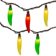 Maybe you would like to learn more about one of these? Northlight 35 Count Vibrantly Colored Chili Pepper String Light Set 22 5 Brown Wire Target