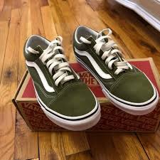Olive Old Skool Vans Olive Green Vans Green Vans Vans