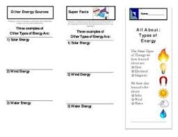 Types Of Energy Brochure Brochure Energy Homework Assignments