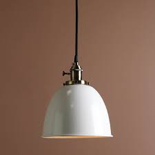 Amazon Com Permo 1 Light Cord Hung Pendant Light With Metal Dome Shade White Home A Pendant Ceiling Lamp Industrial Pendant Lights Glass Pendant Lights Uk