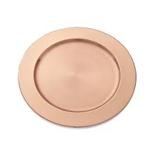 Hammered pure copper dinner thali set plate set hotel restaurant serveware set. Copper Plated Charger Plate Reviews Crate And Barrel